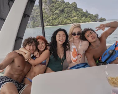 Gavin Casalegno as "Greg", Tommie Rose as "Adrienne", Lana Condor as "Max", Kathryn Newton as "Sara" and Nico Hiraga as “James” in the horror thriller, THE DEVIL'S MOUTH, from Amazon MGM studios.