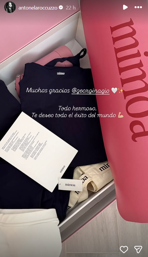 Antonela Roccuzzo muestra en Instagram el regalo que le envió Georgina Rodríguez